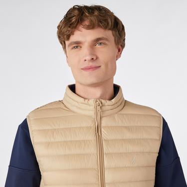  Nautica Erkek Bej Standart Fit Yelek