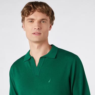  Nautica Erkek Yeşil Standart Fit Polo Yaka Triko