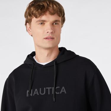  Nautica Erkek Siyah Standart Fit Kapüşonlu Sweatshirt