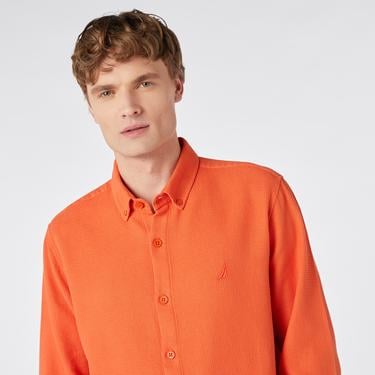  Nautica Erkek Turuncu Classic Fit Gömlek