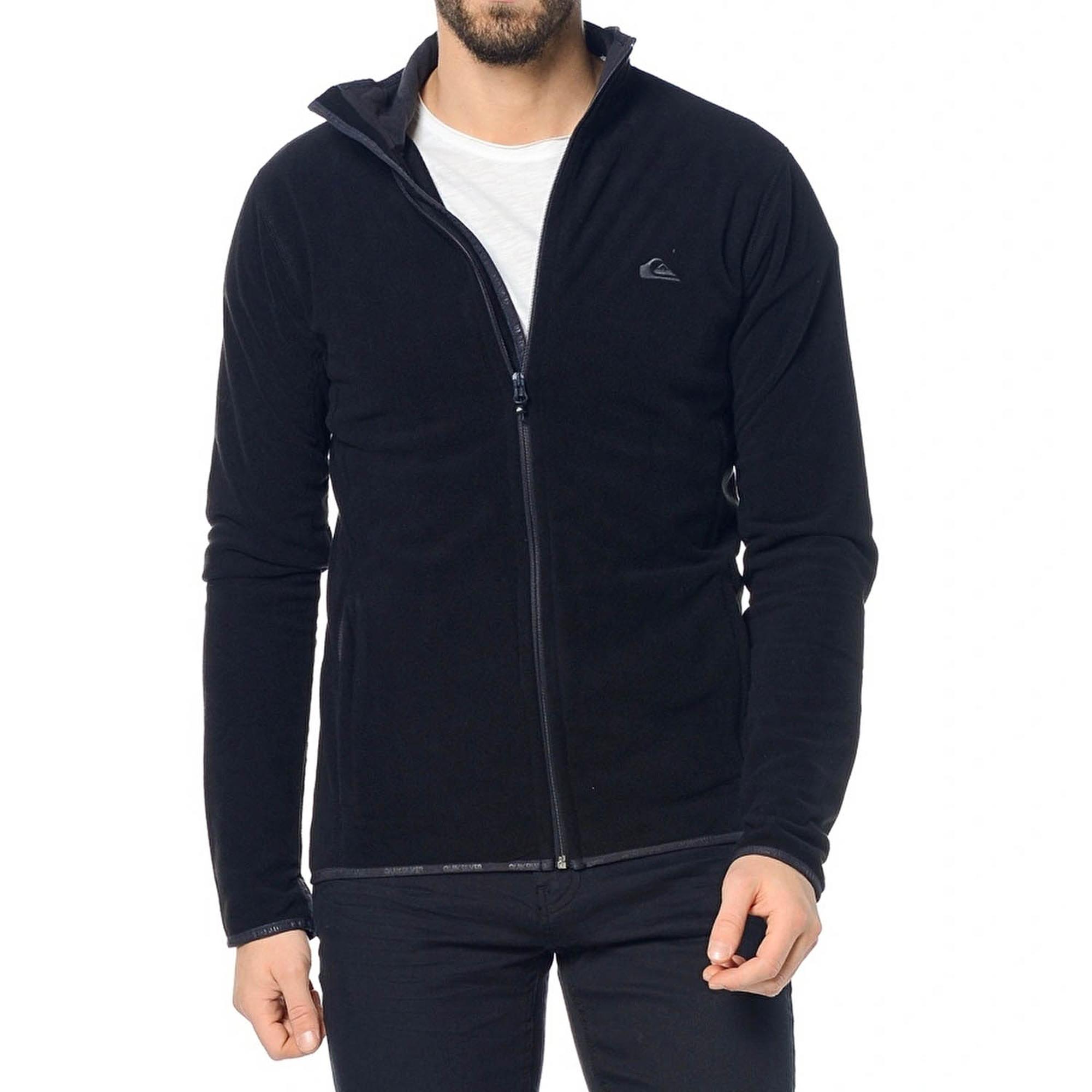 Quiksilver Mission Fz Erkek Siyah Polar Ceket