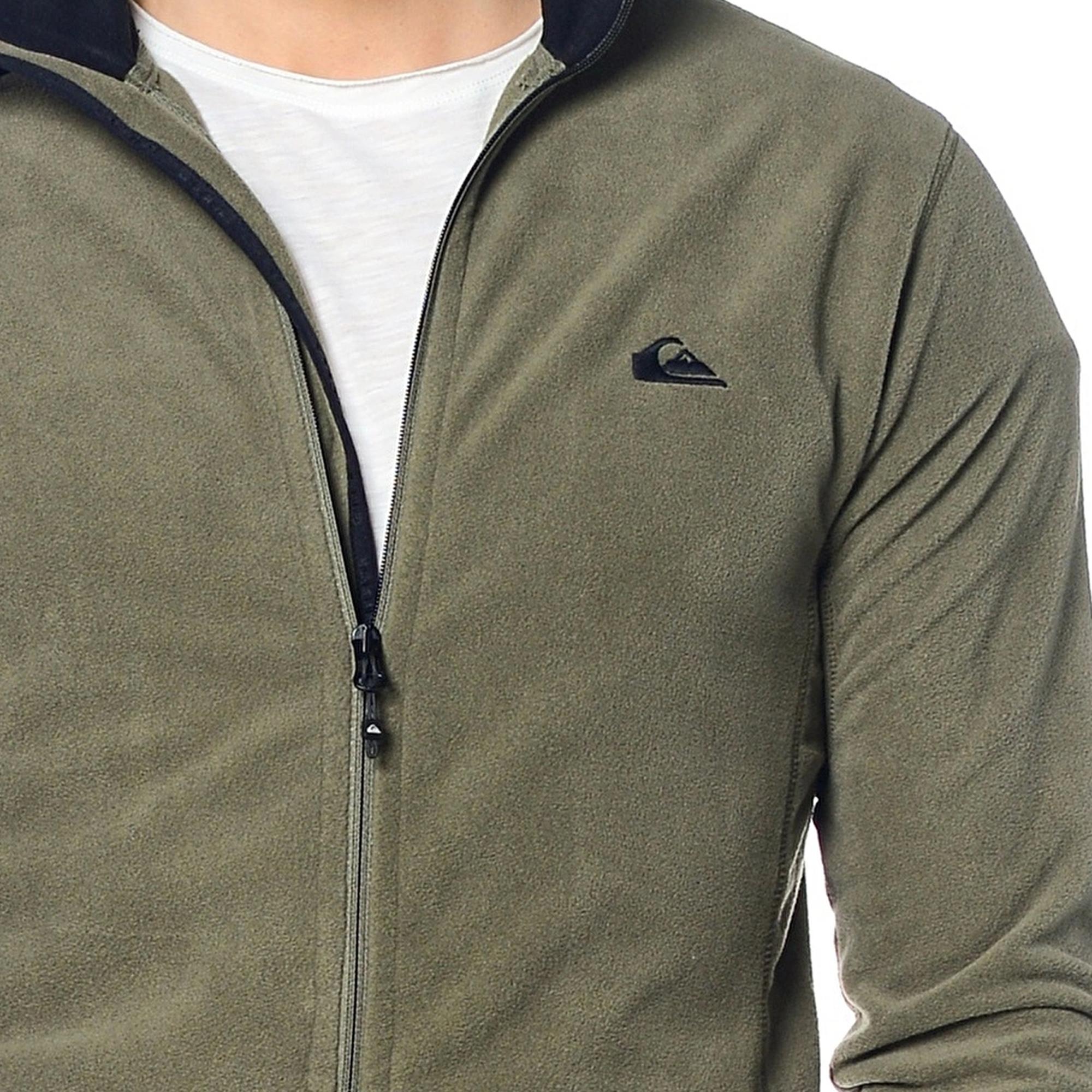 Quiksilver Mission Fz Erkek Yeşil Polar Ceket