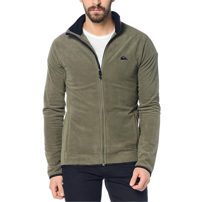  Quiksilver Mission Fz Erkek Yeşil Polar Ceket