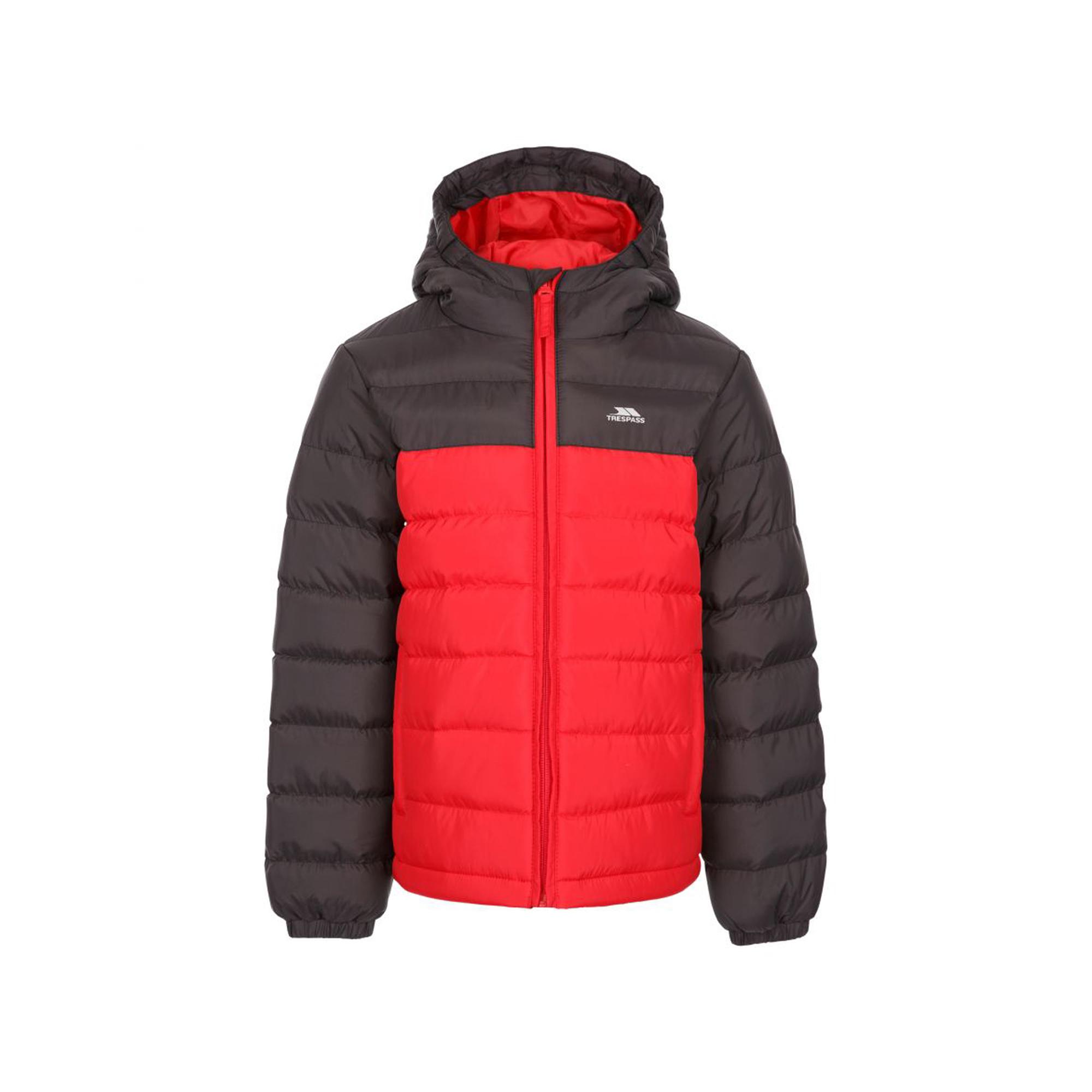 Trespass Oskar - Kids Padded Unisex Çocuk Siyah Outdoor Ceketi