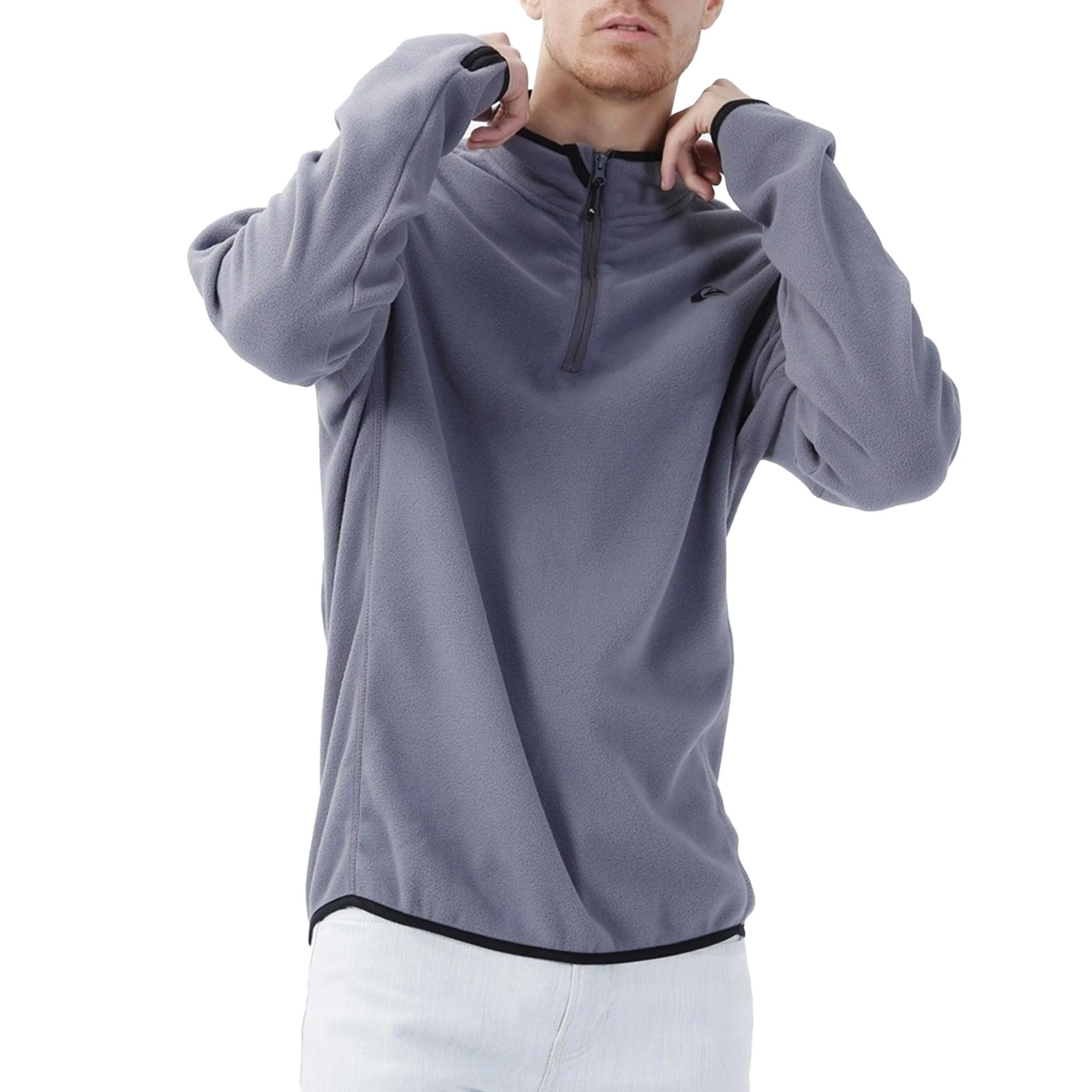 Quiksilver Mission Halfzip Erkek Gri Polar