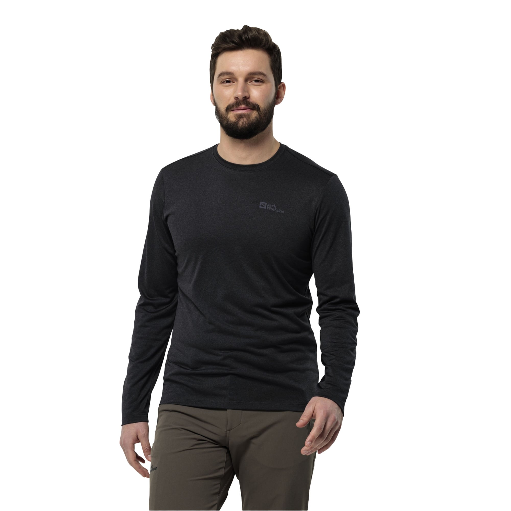 Jack Wolfskin Sky Thermal L/s Erkek Siyah İçlik Üst