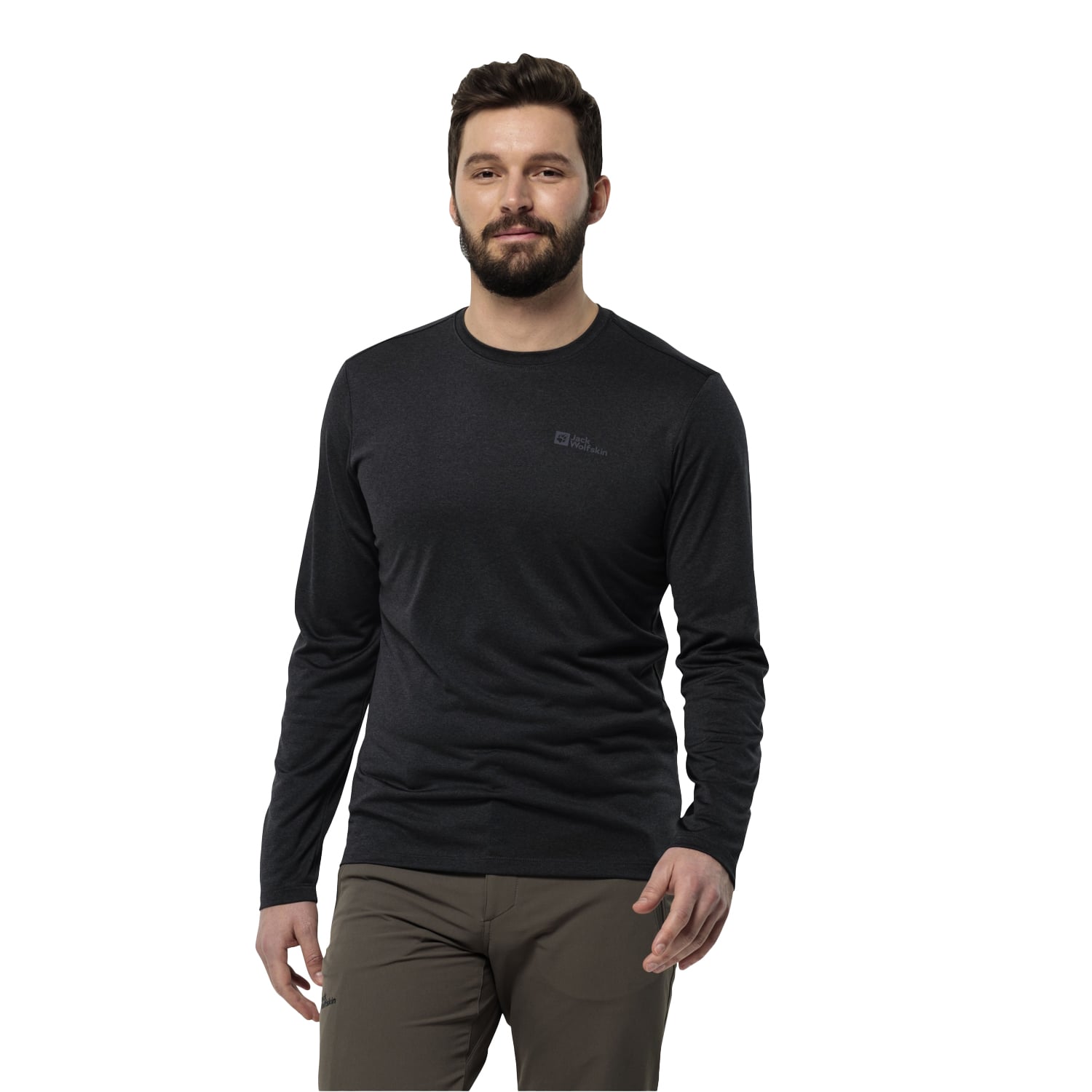  Jack Wolfskin Sky Thermal L/s Erkek Siyah İçlik Üst