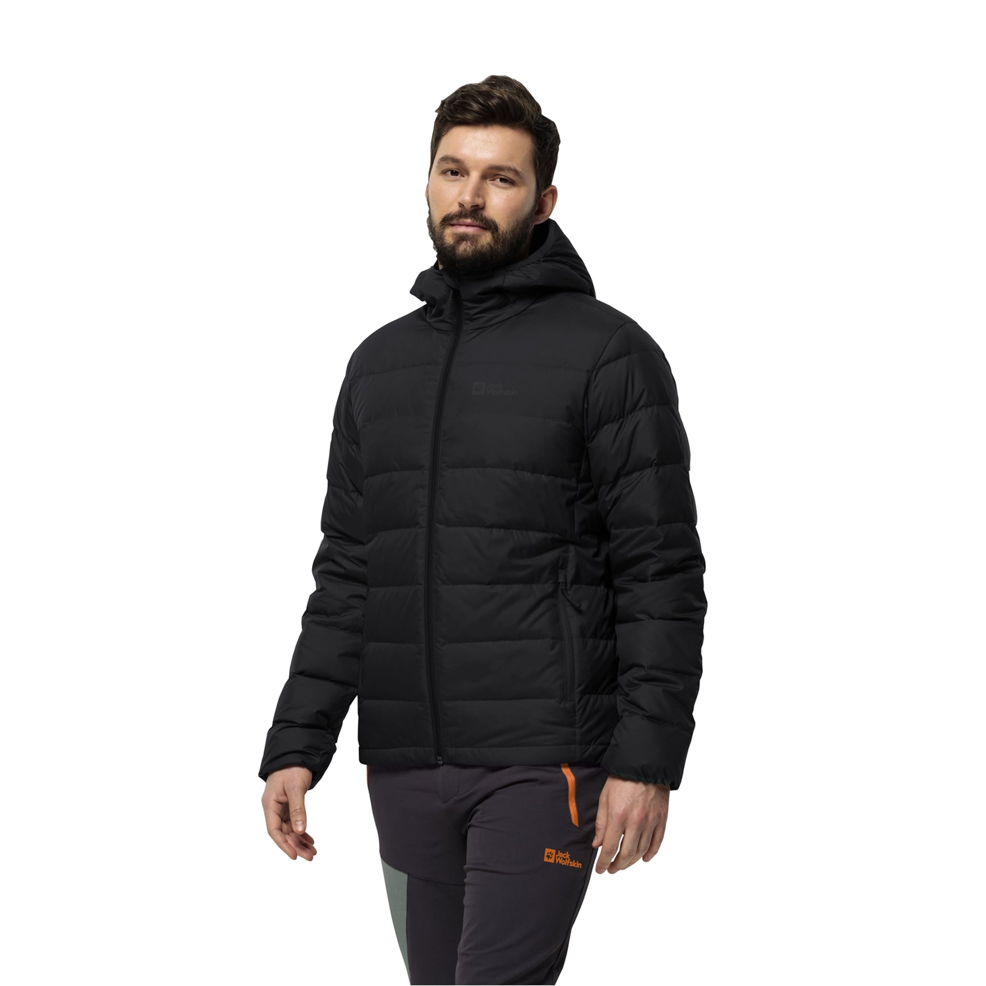 Jack Wolfskin Ather Down Hoody Erkek Siyah Outdoor Ceketi