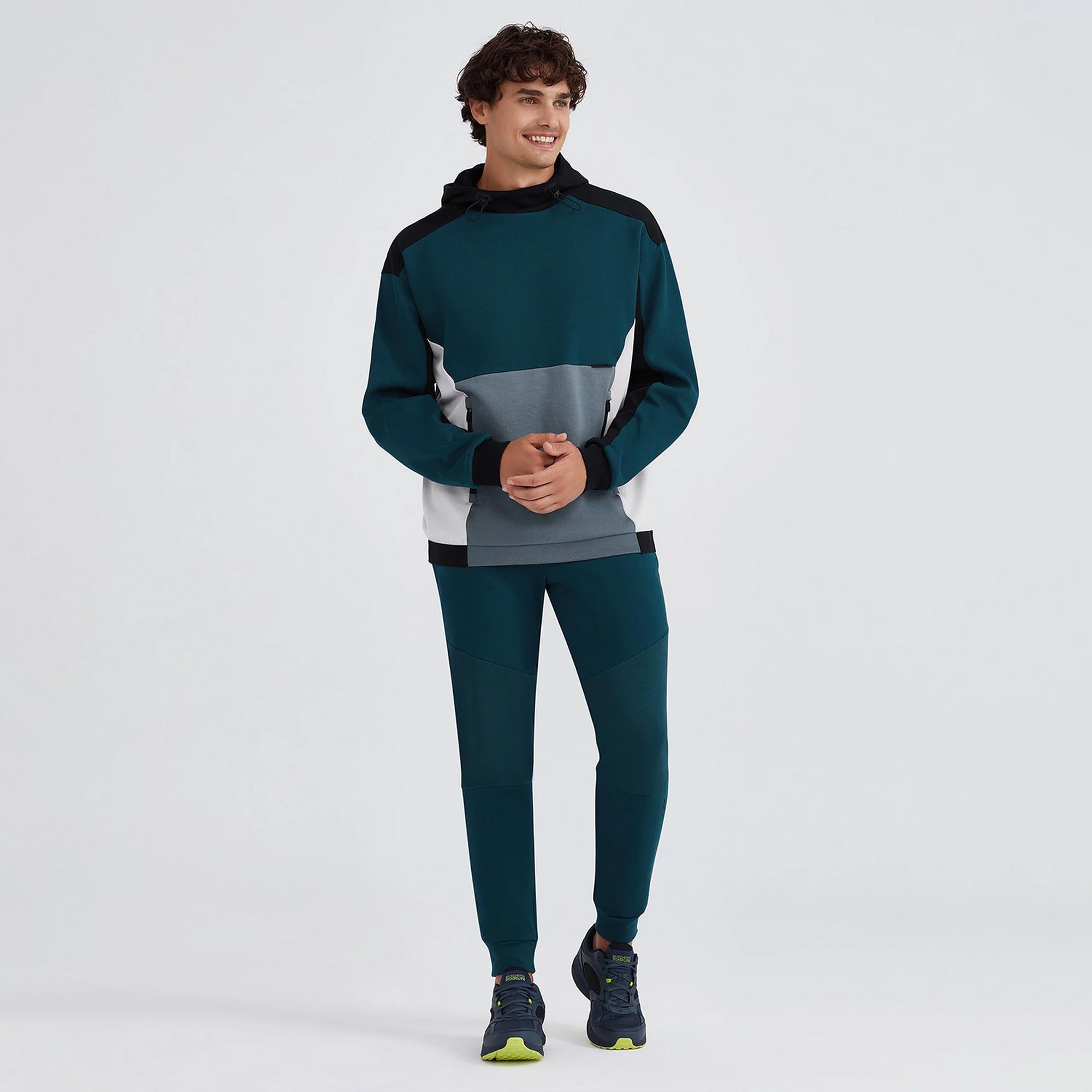 Skechers 2Xi-Lock Crew Neck Erkek Mavi Günlük Sweatshirt