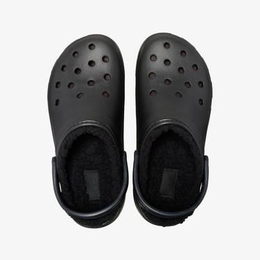  Crocs Classic Platform Lined Clog Noir Kadın Siyah Terlik
