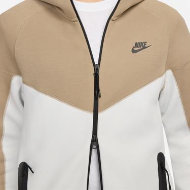  Nike Tech Fleece Hoodie Full Zip Erkek Beyaz Sweatshirt