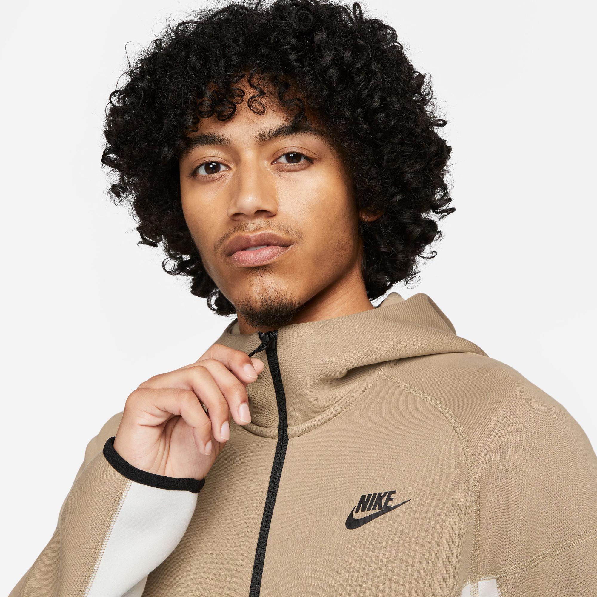Nike Tech Fleece Hoodie Full Zip Erkek Beyaz Sweatshirt