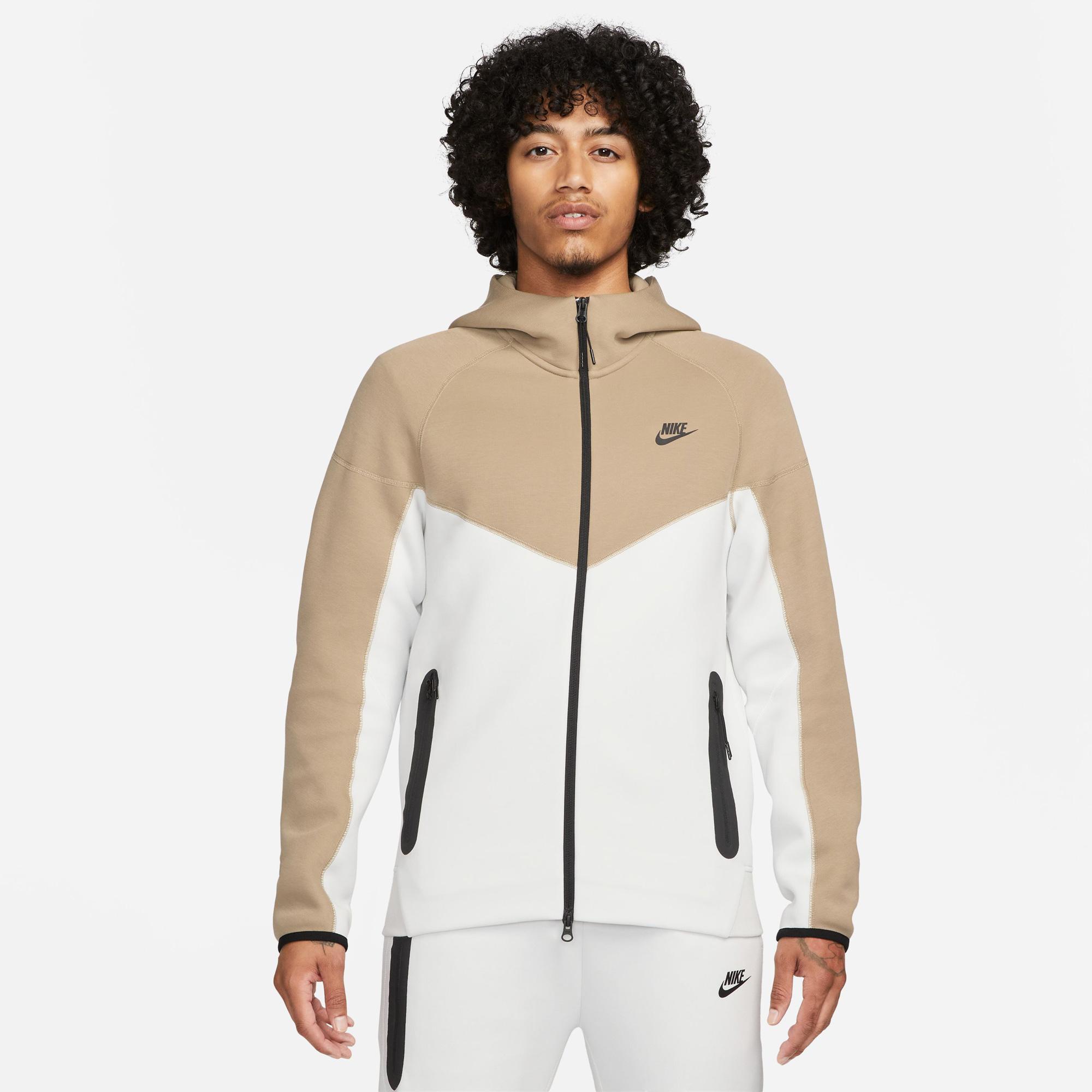 Nike Tech Fleece Hoodie Full Zip Erkek Beyaz Sweatshirt