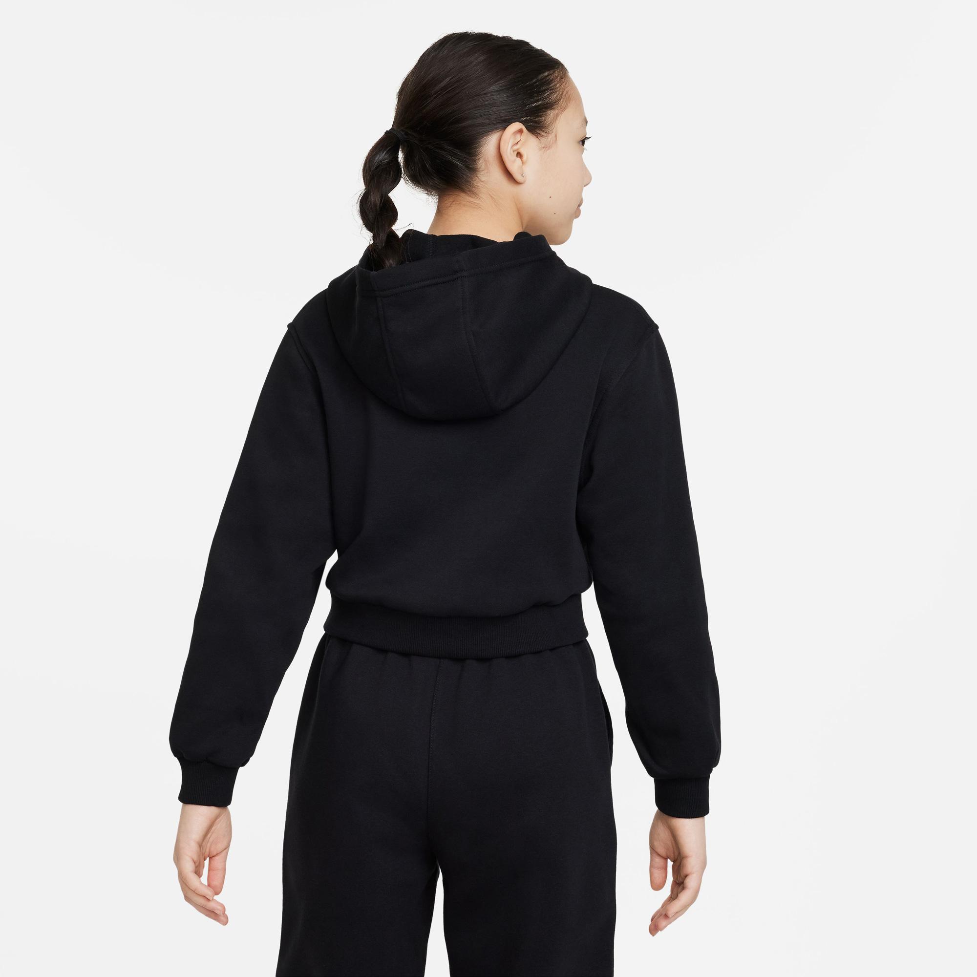Nike Sportswear Club Fleece Crop Çocuk Siyah Sweatshirt