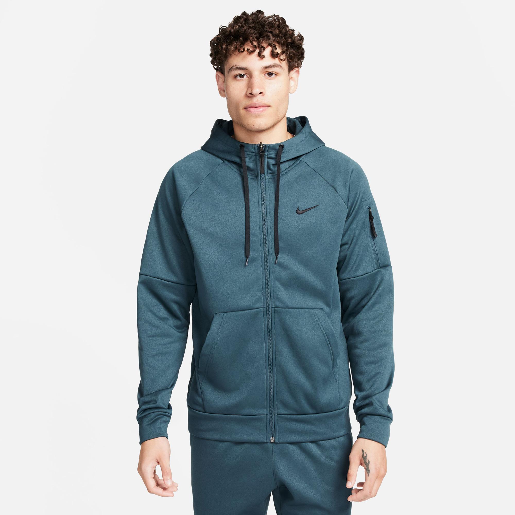 Nike Therma Full Zip Erkek Yeşil Sweatshirt