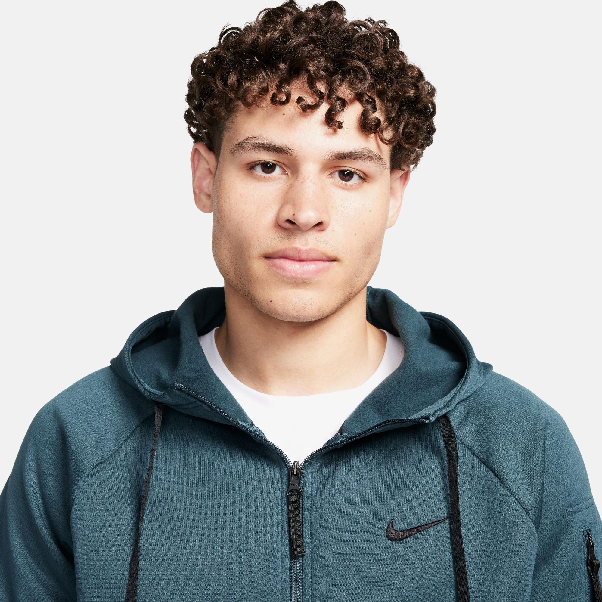 Nike Therma Full Zip Erkek Yeşil Sweatshirt