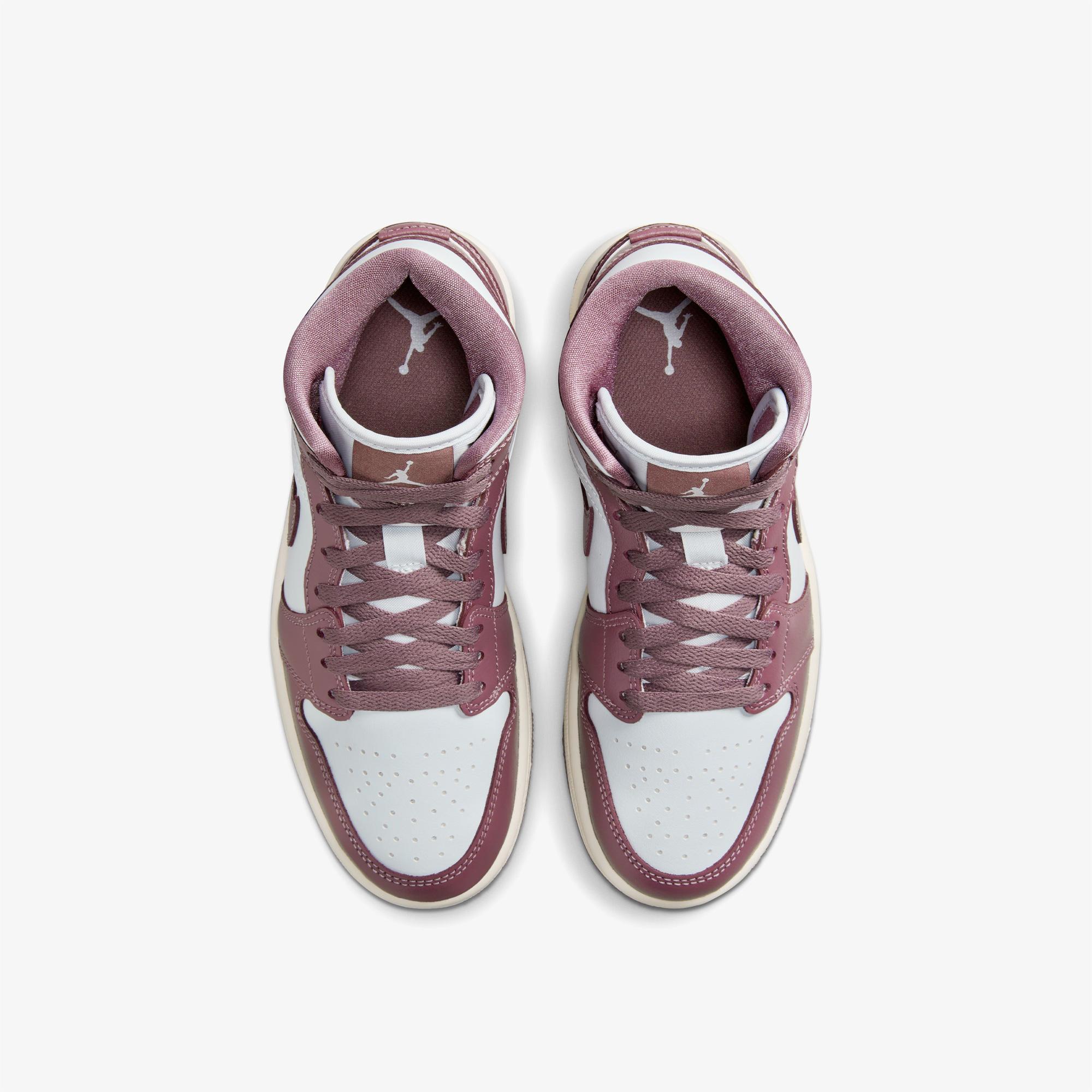 Jordan Air 1 Mid Kadın Bordo Spor Ayakkabı