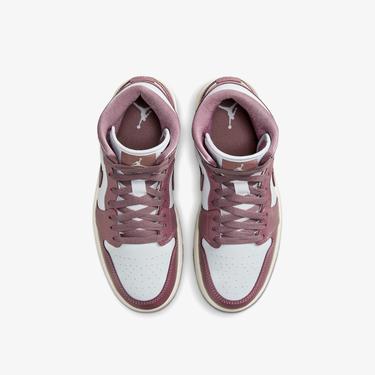  Jordan Air 1 Mid Kadın Bordo Spor Ayakkabı