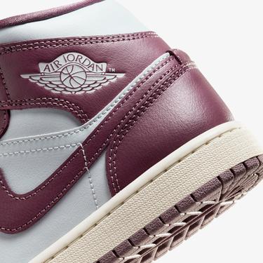  Jordan Air 1 Mid Kadın Bordo Spor Ayakkabı