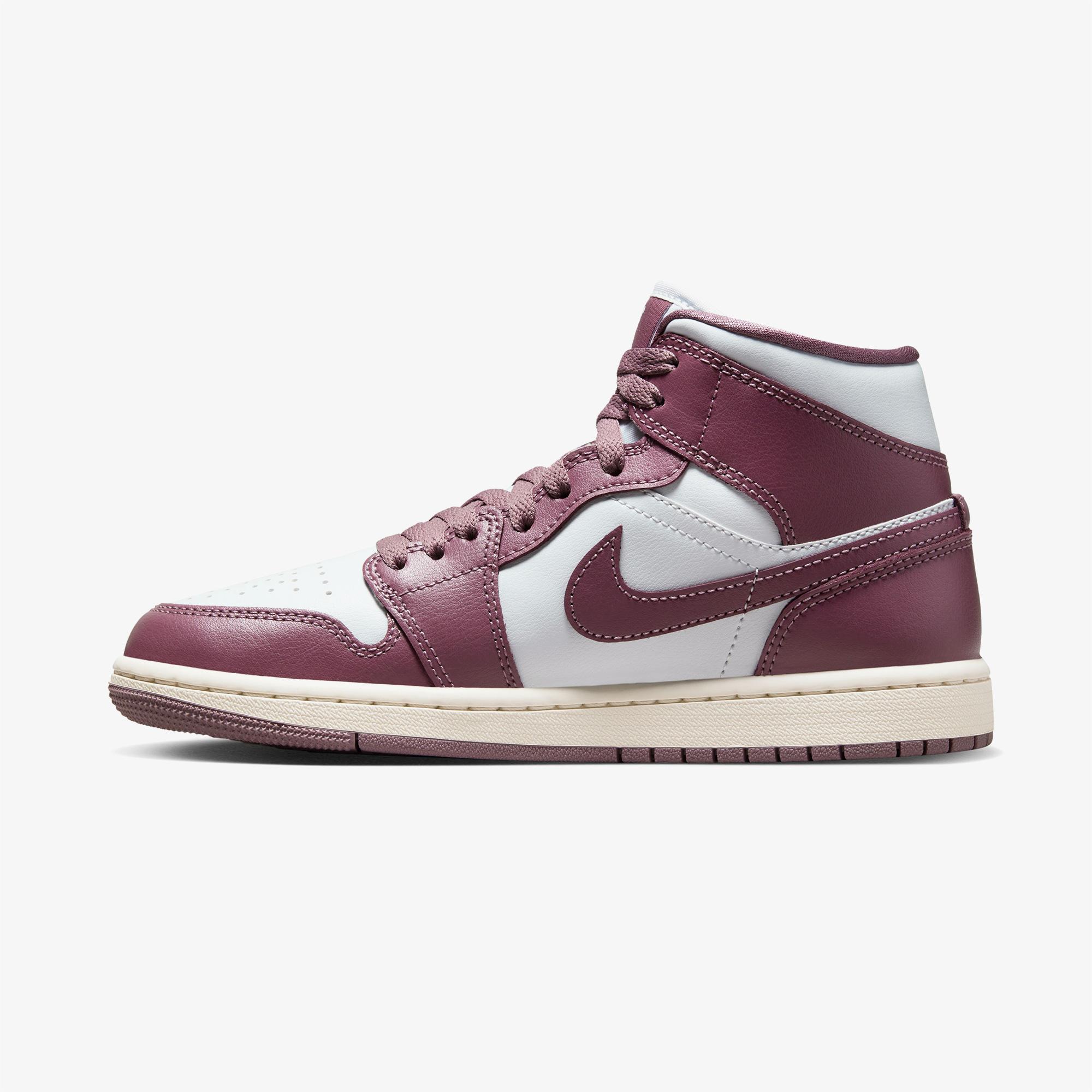 Jordan Air 1 Mid Kadın Bordo Spor Ayakkabı