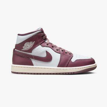  Jordan Air 1 Mid Kadın Bordo Spor Ayakkabı