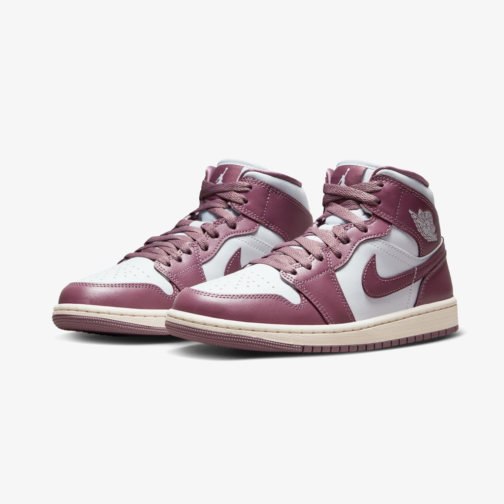 Jordan Air 1 Mid Kadın Bordo Spor Ayakkabı