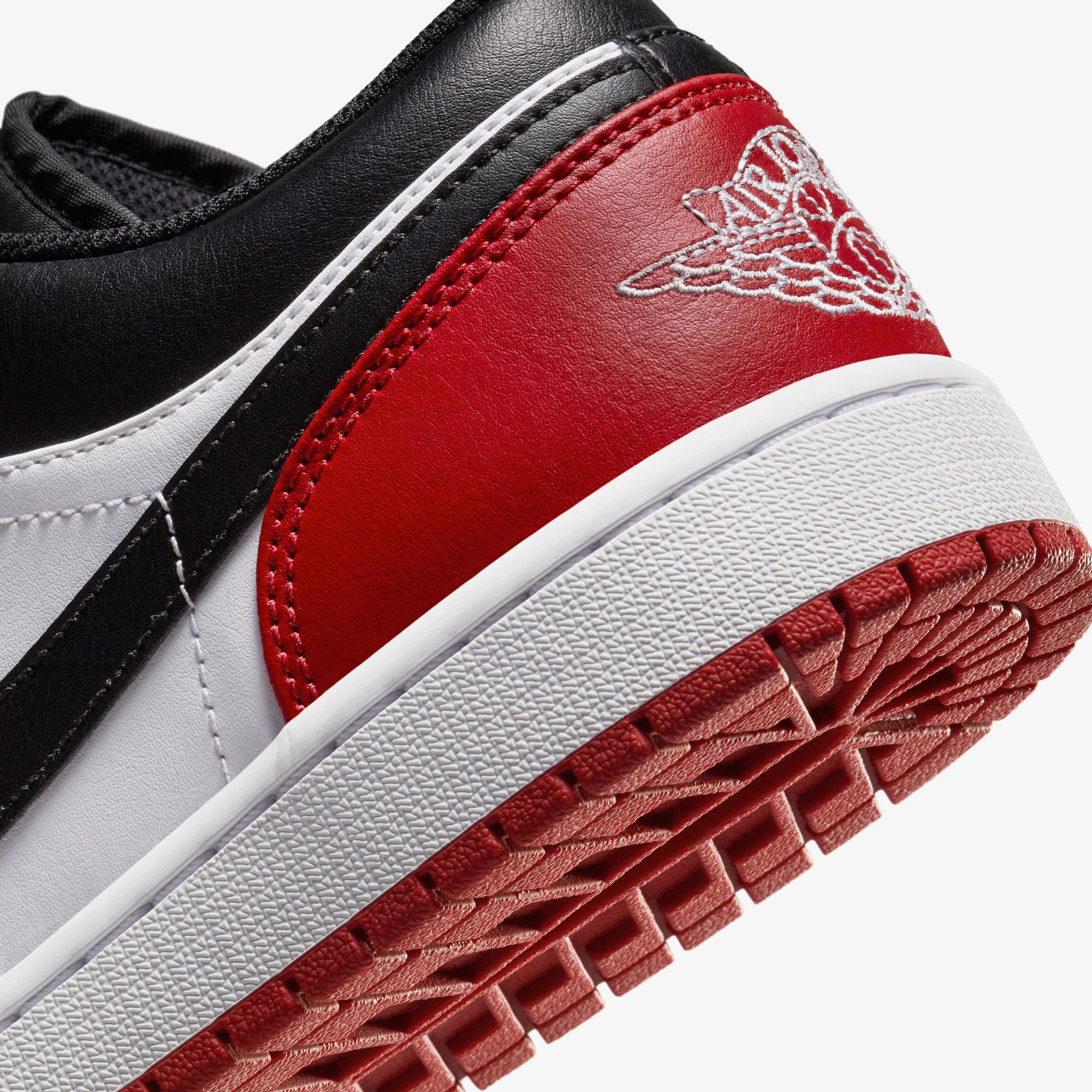 Jordan Air 1 Low Erkek Siyah - Kırmızı Spor Ayakkabı