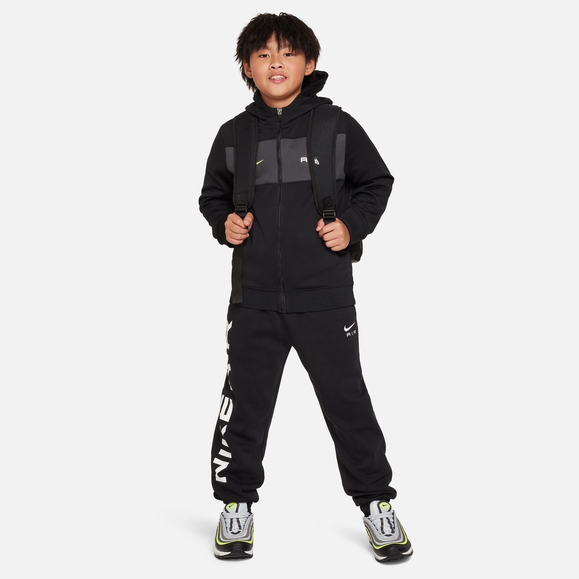 Nike Sportswear Air Hoodie Full Zip Çocuk Siyah Sweatshirt