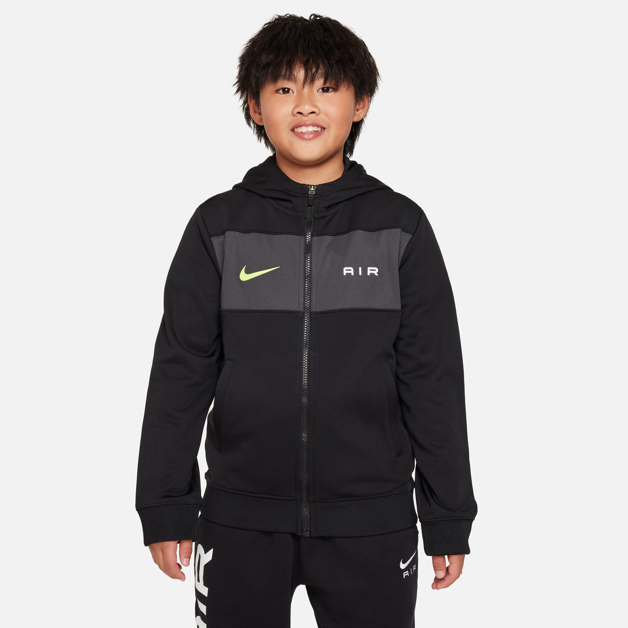 Nike Sportswear Air Hoodie Full Zip Çocuk Siyah Sweatshirt