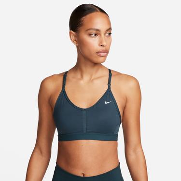  Nike Indy V-Neck Kadın Yeşil Bra