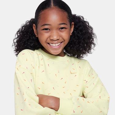  Nike Sportswear Club Fleece Oversize Çocuk Sarı Sweatshirt