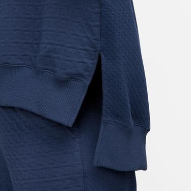  Nike Yoga Therma-Fit Fleece Kadın Lacivert Sweatshirt