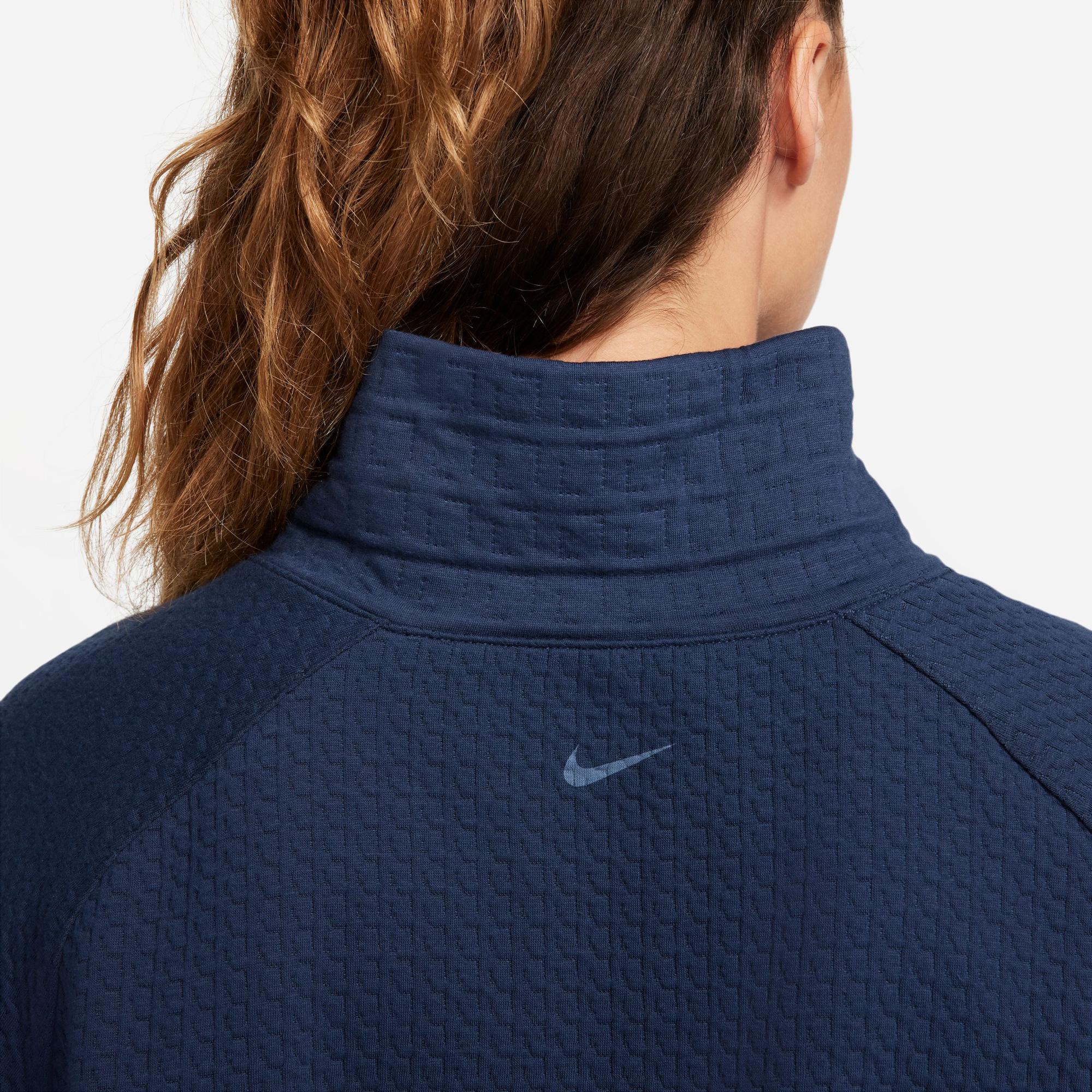 Nike Yoga Therma-Fit Fleece Kadın Lacivert Sweatshirt