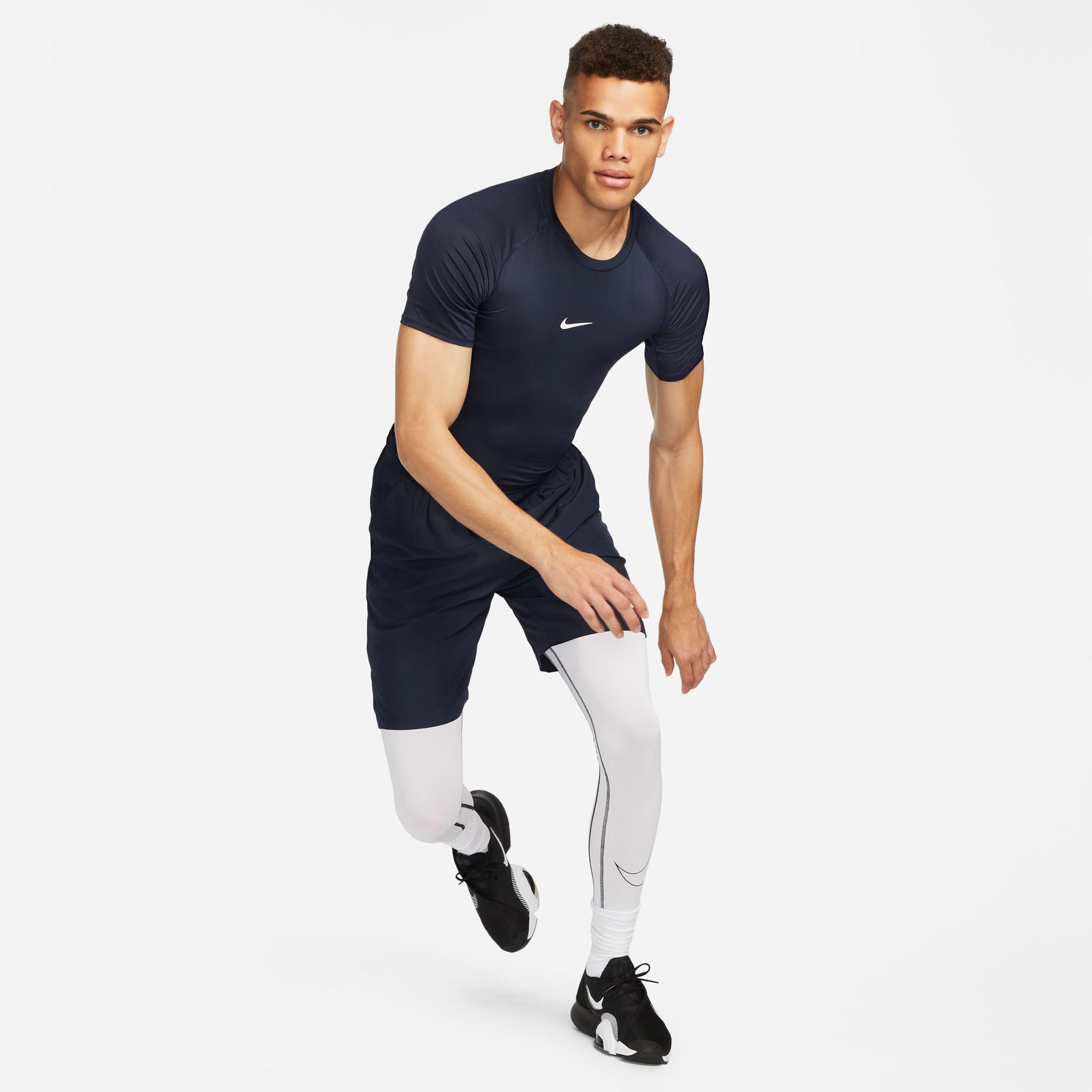 Nike Pro Dri-FIT Erkek Mavi T-Shirt