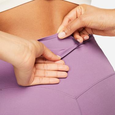  Nike Dri-FIT Zenvy High Rise 7/8 Kadın Mor Tayt