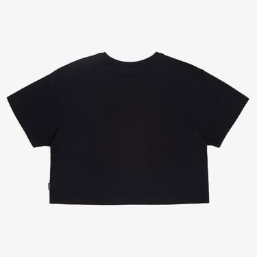  Converse Converse Wordmark Cropped Kadın Siyah T-Shirt