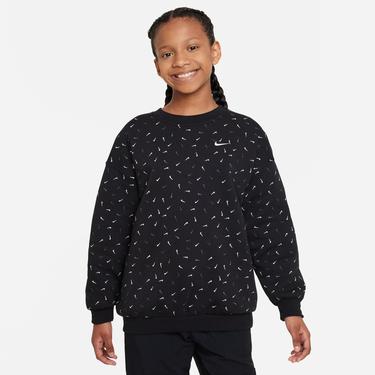  Nike Sportswear Club Fleece Oversize Çocuk Siyah Sweatshirt