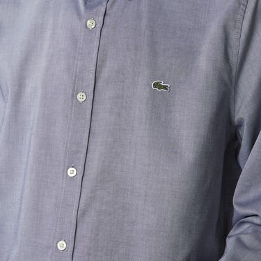  Erkek Slim Fit Düğmeli Yaka Lacivert Gömlek
