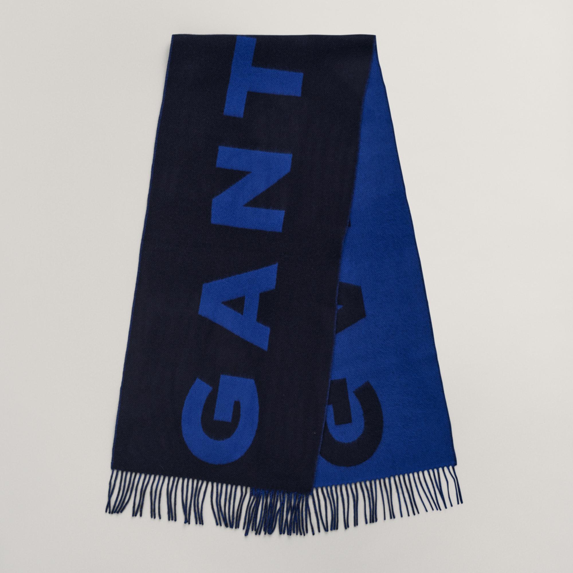 GANT Unisex Lacivert Logolu Atkı