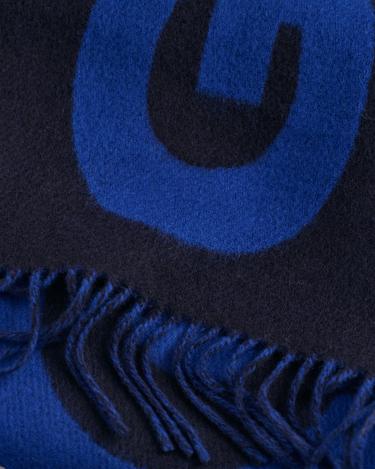  GANT Unisex Lacivert Logolu Atkı