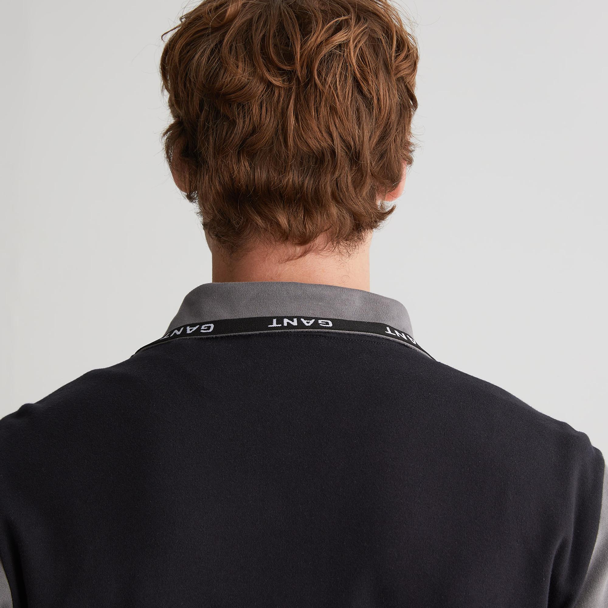 GANT Erkek Gri Regular Fit Fermuarlı Sweatshirt