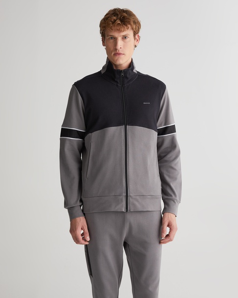  GANT Erkek Gri Regular Fit Fermuarlı Sweatshirt