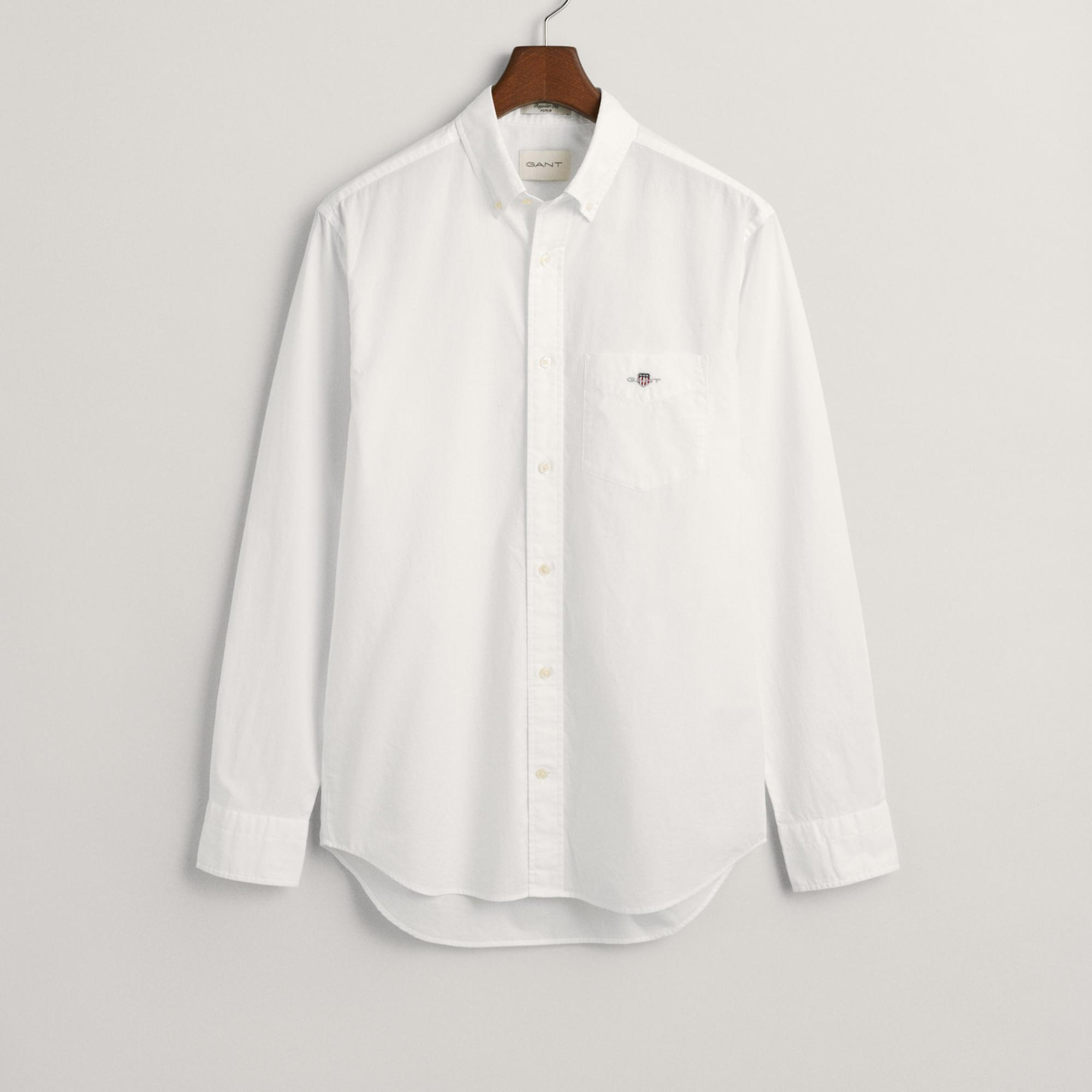 GANT Erkek Beyaz Regular Fit Gömlek