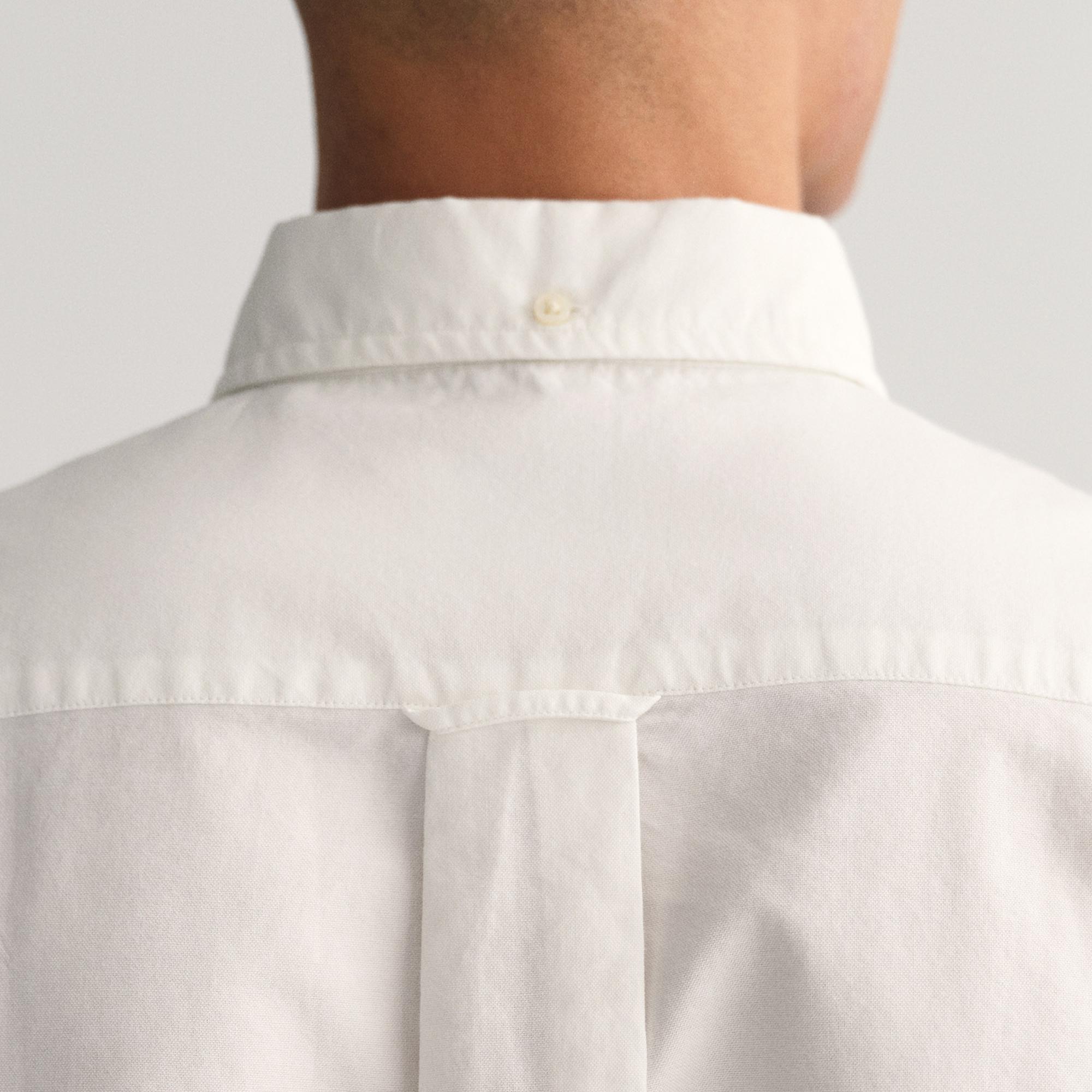 GANT Erkek Beyaz Regular Fit Düğmeli Yaka Oxford Gömlek