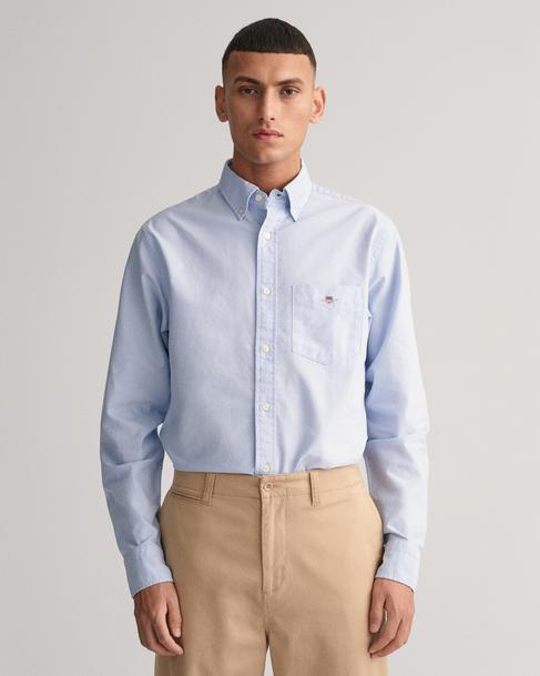  GANT Erkek Mavi Regular Fit Düğmeli Yaka Oxford Gömlek