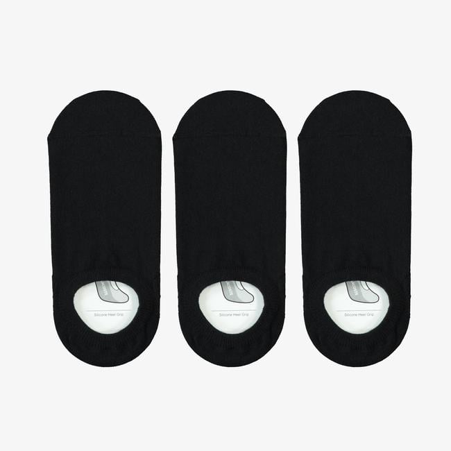  Unisex 3'lü Siyah Çorap