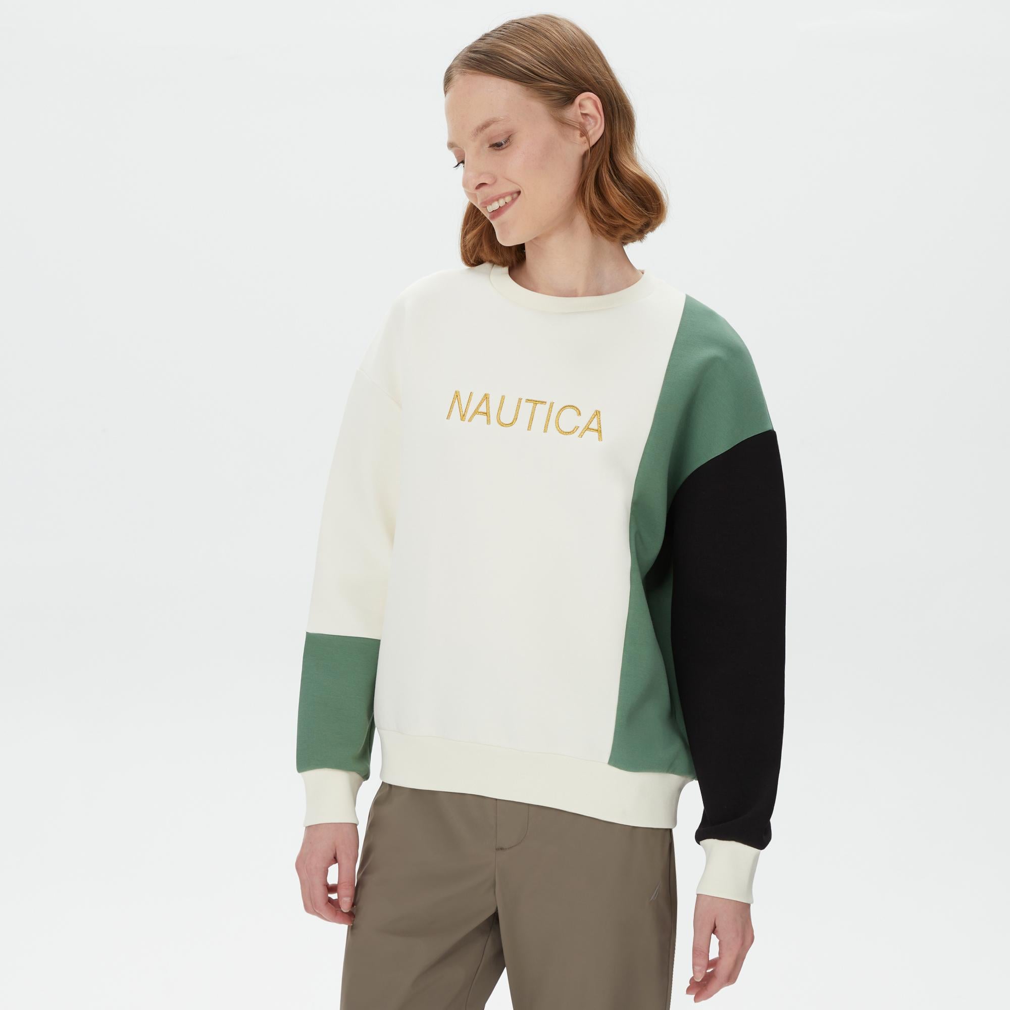 Nautica Classic Kadın Siyah Sweatshirt