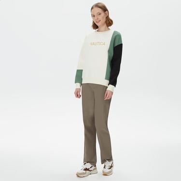  Nautica Kadın Yeşil Relaxed Fit Sweatshirt