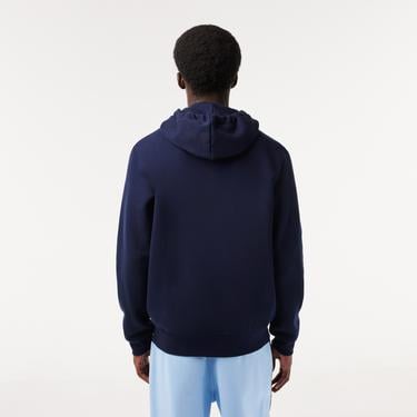  Lacoste Erkek Classic Fit Ayarlanabilir Kapüşonlu Organik Pamuk Lacivert Sweatshirt