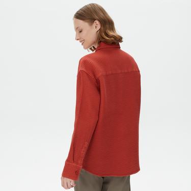  Nautica Kadın Kiremit Oversize Gömlek